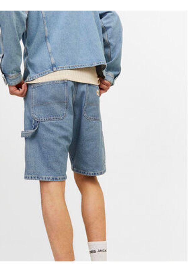 Jack & Jones Szorty jeansowe Jjitony 12252719 Niebieski Loose Fit. Kolor: niebieski. Materiał: bawełna