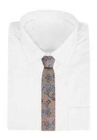 Męski Krawat - Chattier - Jasny Brąz, Wzór w Kwiaty. Kolor: wielokolorowy, brązowy, beżowy. Materiał: tkanina. Wzór: kwiaty. Styl: elegancki, klasyczny, wizytowy #5