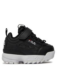 Fila Sneakersy Disruptor E Infants 1011298.25Y Czarny. Kolor: czarny. Materiał: skóra