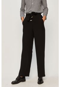 Armani Exchange - Spodnie. Kolor: czarny. Materiał: tkanina, poliester. Wzór: gładki #1