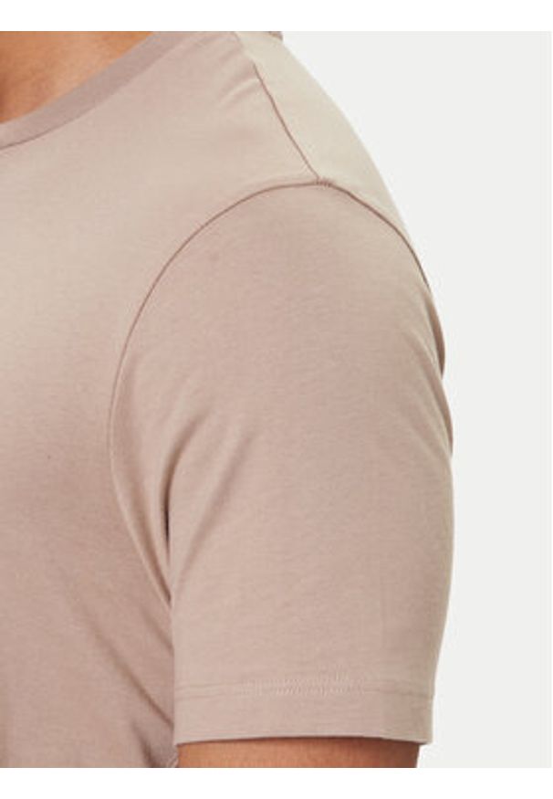 TOMMY HILFIGER - Tommy Hilfiger T-Shirt Ess Seasonal MW0MW39995 Beżowy Regular Fit. Kolor: beżowy. Materiał: bawełna