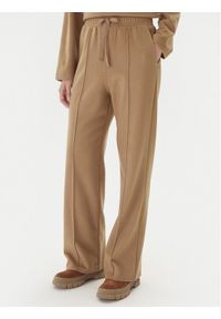Weekend Max Mara Spodnie dzianinowe Sponda 2525786022 Beżowy Straight Fit. Kolor: beżowy. Materiał: syntetyk