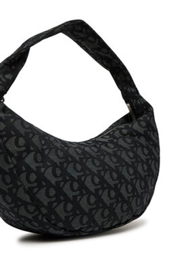 Calvin Klein Torebka Ckj Monogram Pinched Medium Shou LV04F3206G Czarny. Kolor: czarny