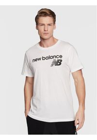 New Balance T-Shirt MT03905 MT03905 Biały Athletic Fit. Kolor: biały. Materiał: syntetyk