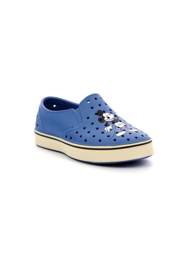 Native Shoes - Buty miejskie dziecięce NATIVE MILES PRINT YOUTH DISNEY. Kolor: niebieski. Wzór: nadruk, motyw z bajki. Sport: turystyka piesza