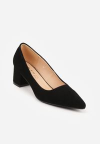 Renee - Czarne Czółenka VICES ze Skóry Naturalnej na Słupku Avanah. Kolor: czarny. Materiał: skóra. Obcas: na słupku. Styl: elegancki #5