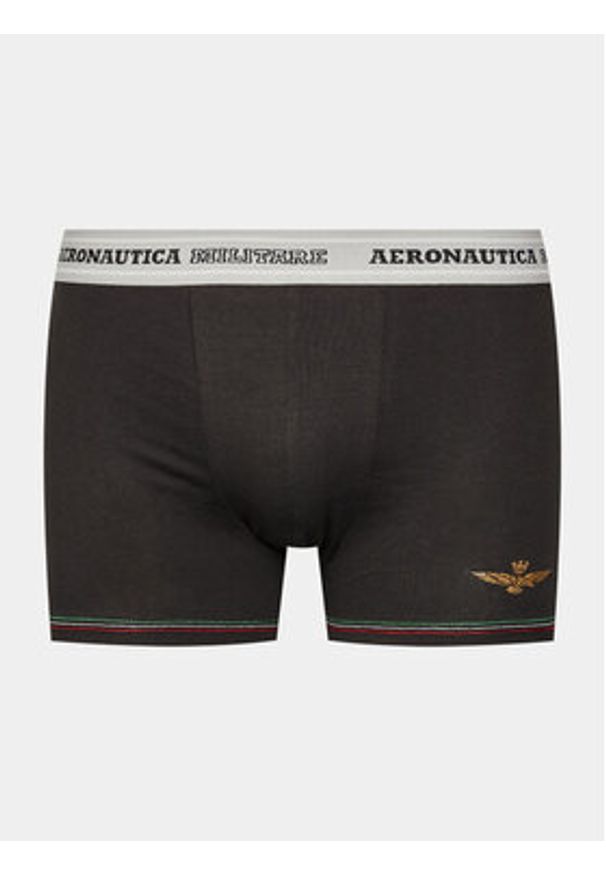 Aeronautica Militare Komplet 2 par bokserek AM1UBX004 Czarny. Kolor: czarny. Materiał: bawełna
