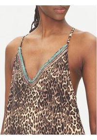 LOLA CASADEMUNT Sukienka letnia LS2516041 Brązowy Relaxed Fit. Kolor: brązowy. Materiał: wiskoza. Sezon: lato #3