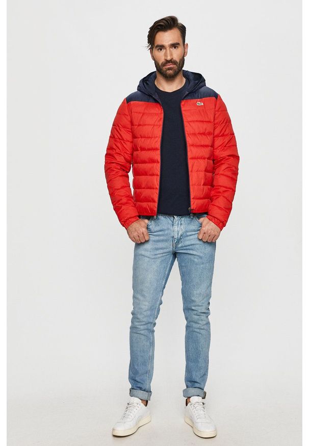Lacoste - Longsleeve. Okazja: na co dzień. Kolor: niebieski. Materiał: dzianina. Długość rękawa: długi rękaw. Styl: casual