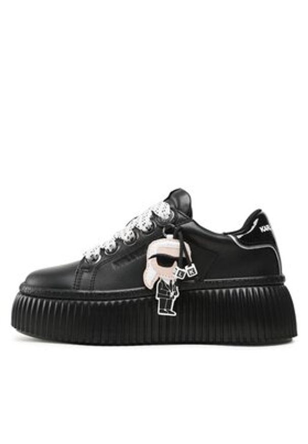 Karl Lagerfeld - KARL LAGERFELD Sneakersy KL42376N Czarny. Kolor: czarny. Materiał: skóra