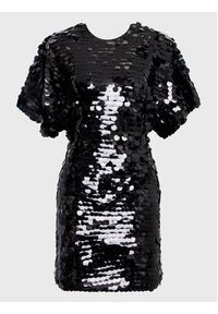 ROTATE Sukienka koktajlowa Big Sequins RT2246 Czarny Slim Fit. Kolor: czarny. Materiał: syntetyk. Styl: wizytowy #5
