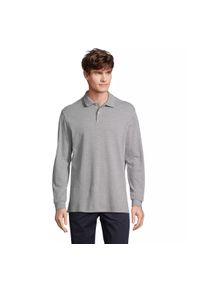 SOL'S - Koszulka polo z długim rękawem Sol's Pacific. Typ kołnierza: polo. Kolor: szary. Długość rękawa: długi rękaw. Długość: długie #1
