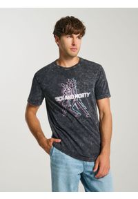 Sinsay - Koszulka z nadrukiem Rick and Morty - czarny. Kolor: czarny. Wzór: nadruk