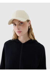 4f - 4F Bluza dresowa rozpinana z modalem damska - czarna M. Okazja: na co dzień. Typ kołnierza: kaptur. Kolor: czarny. Materiał: dresówka. Długość rękawa: raglanowy rękaw. Wzór: gładki, ze splotem. Styl: casual, sportowy. Sport: fitness #2