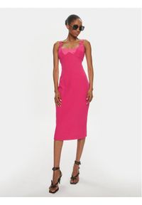 Versace Jeans Couture Sukienka codzienna 76HAO919 Różowy Slim Fit. Okazja: na co dzień. Kolor: różowy. Materiał: syntetyk. Typ sukienki: proste. Styl: casual #1