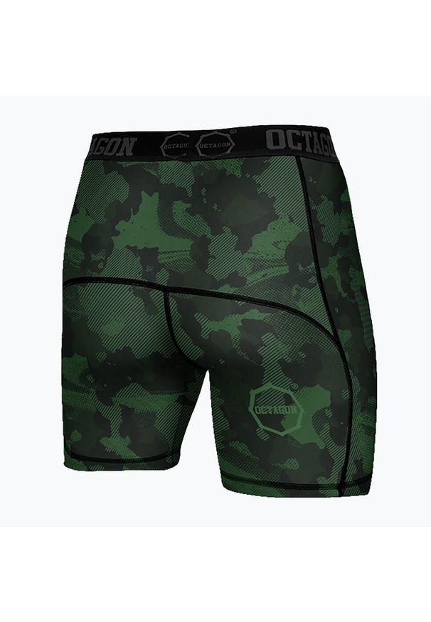 OCTAGON - Spodenki kompresyjne męskie Octagon Camo Forest. Kolor: zielony