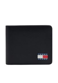 Tommy Jeans Duży Portfel Męski Tjm Heritage Leather Cc Wallet AM0AM13371 Czarny. Kolor: czarny. Materiał: skóra