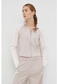 Adidas - adidas dres damski kolor beżowy. Kolor: beżowy. Materiał: dresówka #6