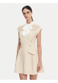 Imperial Sukienka koktajlowa AFJJJKP Écru Regular Fit. Materiał: syntetyk. Styl: wizytowy #1