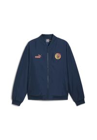 Puma - Męska kurtka bomber Manchester City NG PUMA Marine Blue. Kolor: niebieski