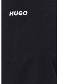 Hugo - HUGO t-shirt bawełniany kolor czarny. Kolor: czarny. Materiał: bawełna. Wzór: gładki