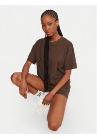 Reebok T-Shirt RK25315CCW Brązowy Regular Fit. Kolor: brązowy. Materiał: bawełna #4