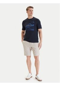 Bugatti T-Shirt 8350-75044C Granatowy Regular Fit. Kolor: niebieski. Materiał: bawełna #8