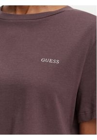 Guess T-Shirt V6GI17 K2984 Brązowy Regular Fit. Kolor: brązowy. Materiał: bawełna #4