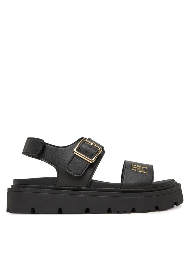 TOMMY HILFIGER - Sandały Tommy Hilfiger. Kolor: czarny