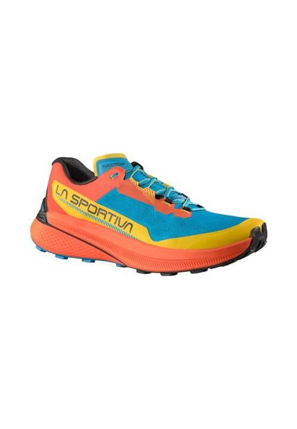 LA SPORTIVA - Buty do biegania męskie La Sportiva La Prodigio. Kolor: pomarańczowy, wielokolorowy, zielony. Materiał: materiał, syntetyk. Szerokość cholewki: normalna