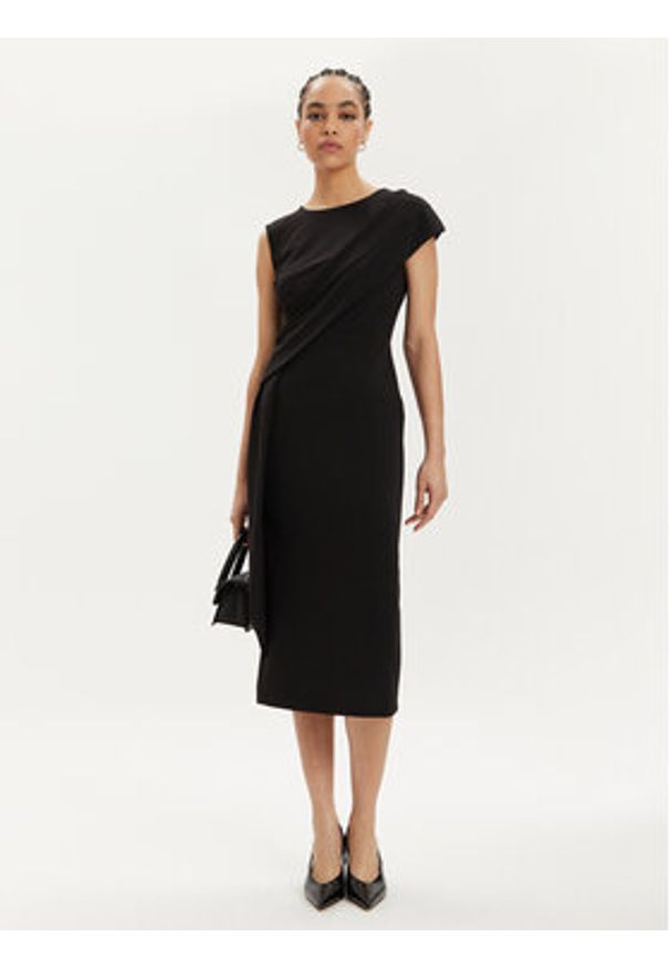 Rinascimento Sukienka koktajlowa CFC0019379002 Czarny Regular Fit. Kolor: czarny. Materiał: syntetyk. Styl: wizytowy