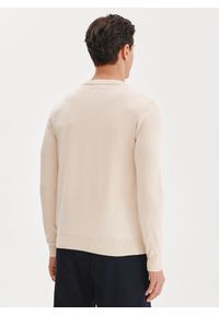 Pako Lorente - PAKO LORENTE – Beżowy sweter męski o-neck. Kolor: beżowy, niebieski. Materiał: wiskoza, poliamid. Wzór: gładki. Sezon: wiosna