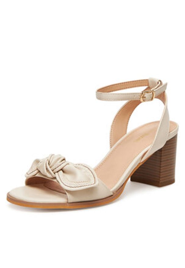 Clara Barson Sandały WS24053-01 Écru. Materiał: materiał, syntetyk