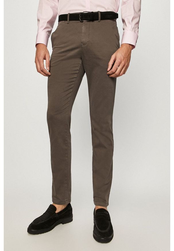 TOMMY HILFIGER - Tommy Hilfiger - Spodnie. Okazja: na co dzień. Kolor: szary. Styl: casual
