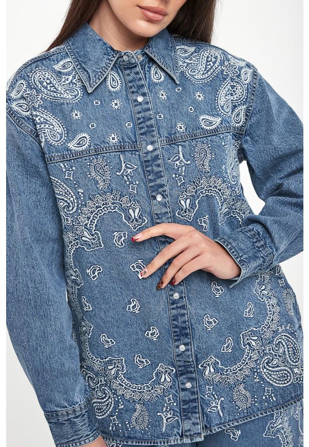 Liu Jo - Koszula jeansowa damska LIU JO. Materiał: jeans