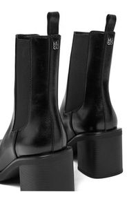 Hugo - HUGO Botki Nalie 50552697 Czarny. Kolor: czarny. Materiał: skóra #5