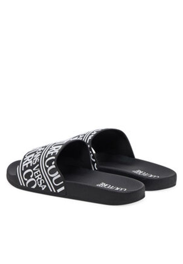 Versace Jeans Couture Klapki 78YA3SQ1 Czarny. Kolor: czarny. Materiał: syntetyk