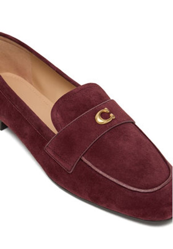 Coach Loafersy CCC82 Bordowy. Kolor: czerwony. Materiał: zamsz, skóra