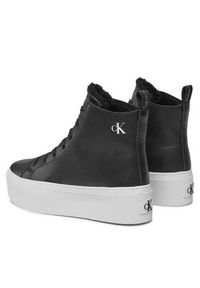 Calvin Klein Jeans Sneakersy Cupsole Flatform Mid Wl Lth Wn YW0YW01180 Czarny. Kolor: czarny #4