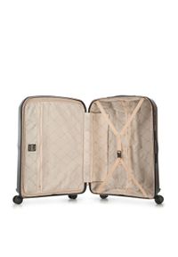 Wittchen - Duża walizka z polikarbonu z suwakiem w kolorze różowego złota czarna. Kolor: czarny. Styl: elegancki #9