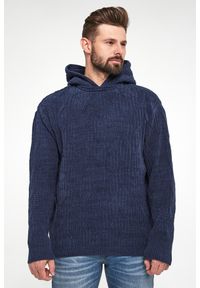 Emporio Armani - Sweter męski z kapturem EMPORIO ARMANI. Typ kołnierza: kaptur