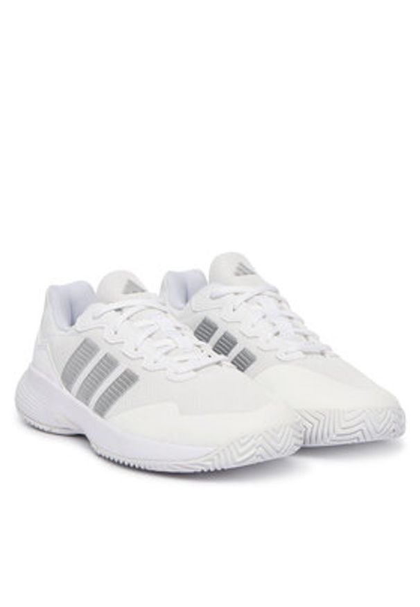 Adidas - adidas Buty do tenisa Gamecourt 2 KI0789 Biały. Kolor: biały. Materiał: materiał. Sport: tenis