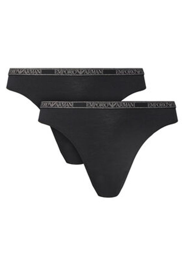 Emporio Armani Underwear Komplet 2 par fig klasycznych EW000406 AF10889 MC005 Czarny. Kolor: czarny. Materiał: wiskoza