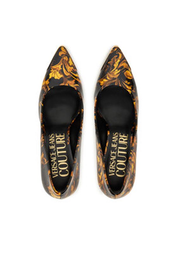 Versace Jeans Couture Szpilki 79VA3S50 ZS366 Czarny. Kolor: czarny. Materiał: skóra. Obcas: na szpilce