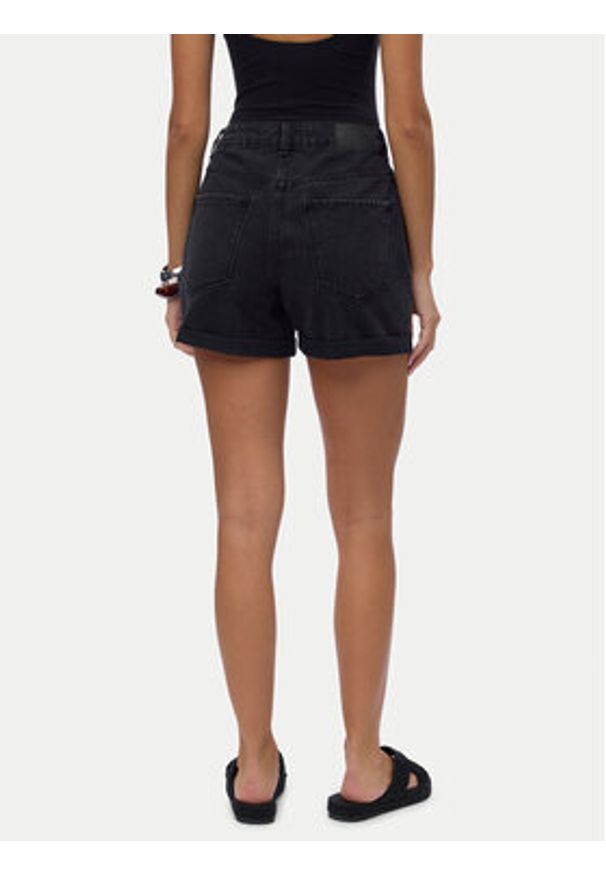 Vero Moda Szorty jeansowe Zuri 10279493 Czarny Regular Fit. Kolor: czarny. Materiał: bawełna