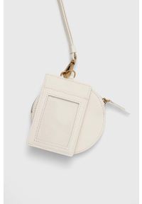 Pinko etui na karty skórzane kolor biały. Kolor: biały. Materiał: skóra #4