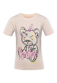 Naak - T-shirt Dziecięcy Nax Loreto 116-122 - Miękka Bawełna z Kolorowym Nadrukiem. Kolor: wielokolorowy. Materiał: elastan, bawełna. Wzór: kolorowy, nadruk