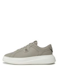 TOMMY HILFIGER - Tommy Hilfiger Sneakersy Pointy Court Sneaker FW0FW07460 Beżowy. Kolor: beżowy