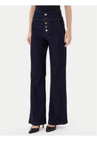 Rinascimento Jeansy CFC0124932003 Granatowy Wide Leg. Kolor: niebieski