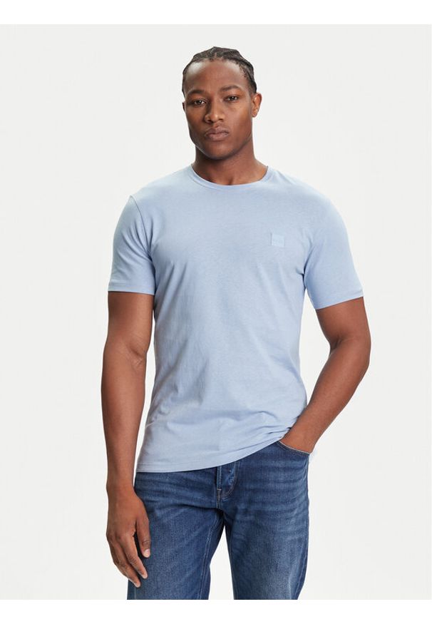 BOSS T-Shirt Tales 50508584 Błękitny Regular Fit. Kolor: niebieski. Materiał: bawełna